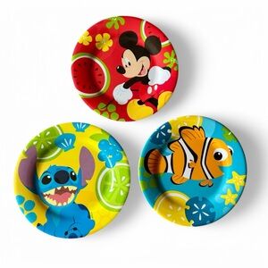 Disney Store Mickey Mouse, Lilo, and Nemo Plates